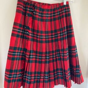 Vintage wool plaid skirt